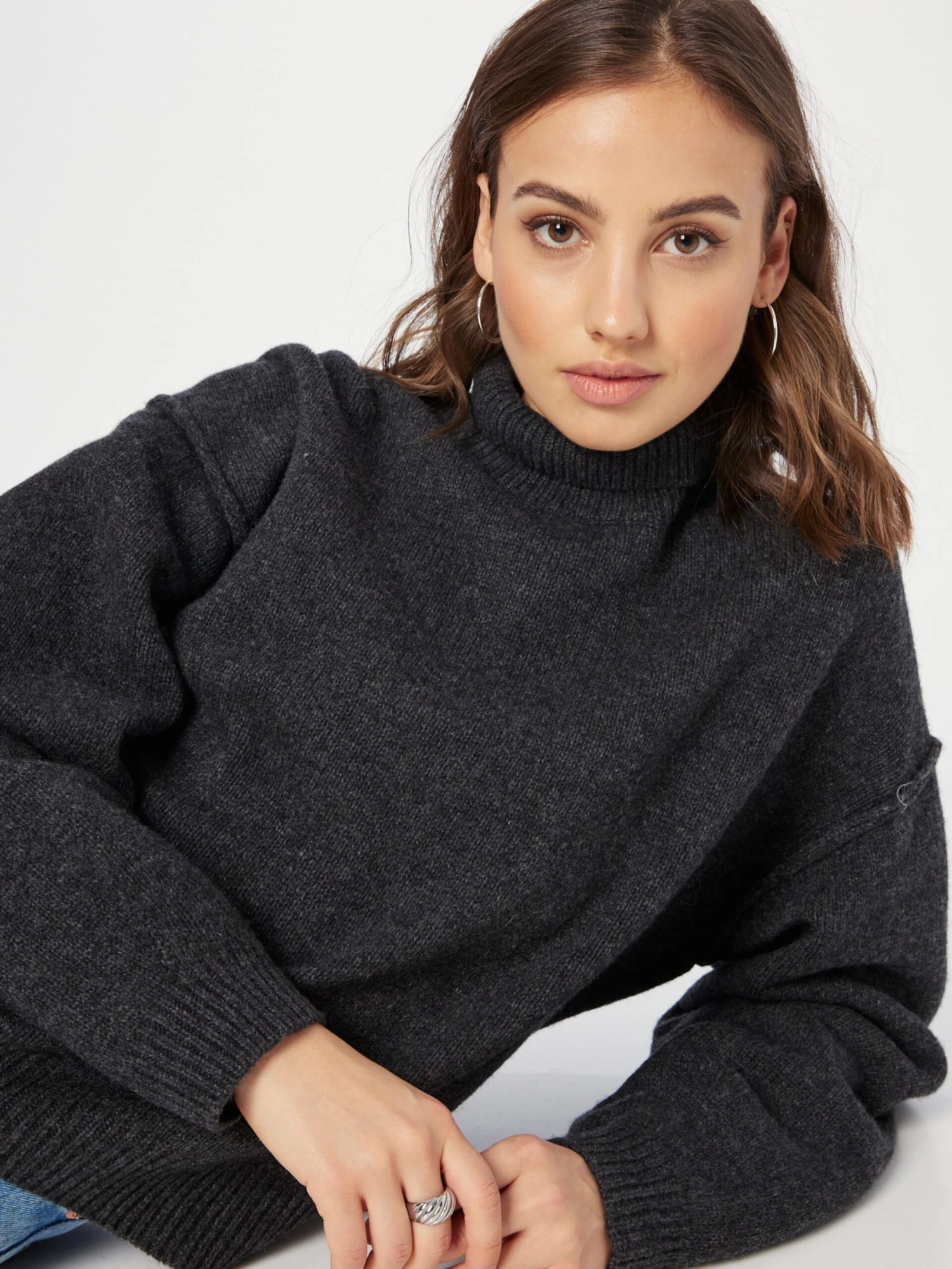 WEEKDAY Basic Truien Trui Norah Dames Donkergrijs 2 WEEKDAY Basic Truien Trui Norah Dames Donkergrijs - Afbeelding 2