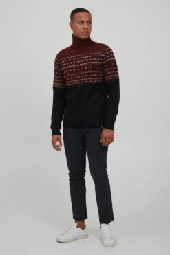 Blend Coltruien Trui TJESSE Heren Donkerrood / Zwart 8 Blend Coltruien Trui TJESSE Heren Donkerrood / Zwart -kledingwinkel 02702a17ba6069f069c0c6c5a516dcec