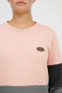 OXMO Sweatshirts Sweatshirt Trine Dames Donkergrijs / Grijs Gemêleerd / Rosa 10 OXMO Sweatshirts Sweatshirt Trine Dames Donkergrijs / Grijs Gemêleerd / Rosa -kledingwinkel 0721b3640b06d1558f7a53414699331e