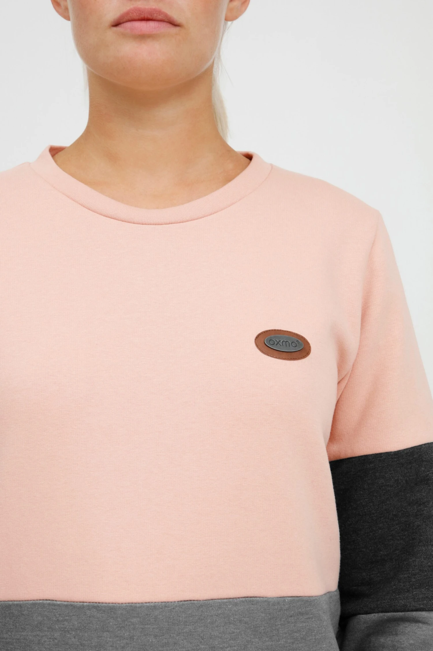 OXMO Sweatshirts Sweatshirt Trine Dames Donkergrijs / Grijs Gemêleerd / Rosa 5 OXMO Sweatshirts Sweatshirt Trine Dames Donkergrijs / Grijs Gemêleerd / Rosa - Afbeelding 5