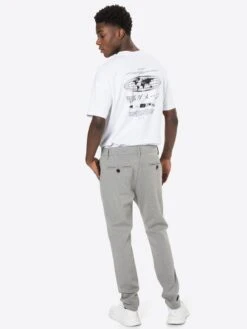 Denim Project Chinos Slimfit Chino Ponte Roma Heren Grijs Gemêleerd -kledingwinkel 08a347f7efa033c0117805e7c4fec50c