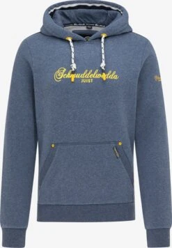 Schmuddelwedda Hoodies Sweatshirt Juist Heren Blauw GemĂȘleerd