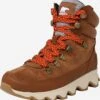 Sorel Enkellaarsjes Veterlaarsjes Kinetic Conquest Dames Cognac