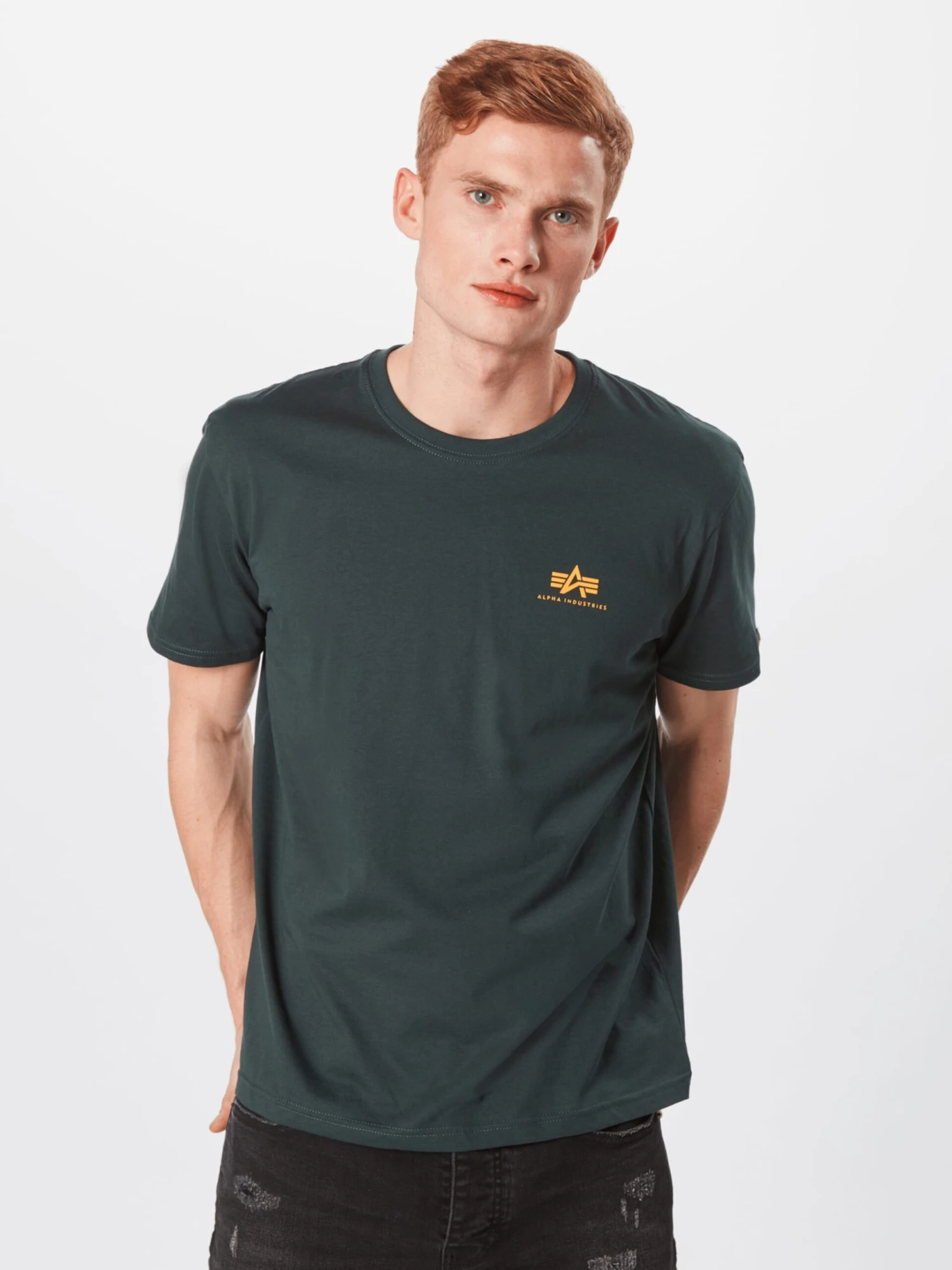 Alpha Industries T-shirts Regular Fit Shirt Heren Smaragd 3 Alpha Industries T-shirts Regular Fit Shirt Heren Smaragd - Afbeelding 3