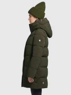 Khujo Korte Mantels Wintermantel Wente Dames Kaki -kledingwinkel 146de751db3ba2f5b6d87c8275b21456