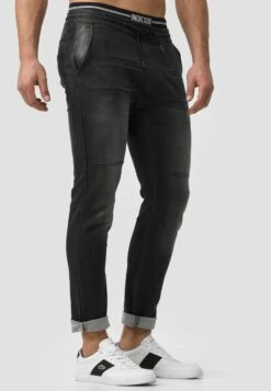 Indicode Jeans Pantalons Slimfit Broek Fabrizio Heren Zwart -kledingwinkel 15dfb3bf438d7980fc35cddc6038c291