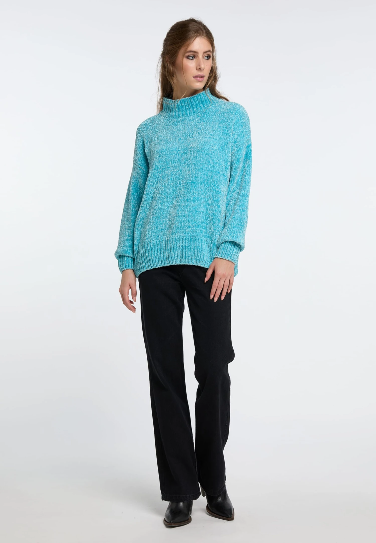 IZIA Fijngebreide Truien Trui Gaya Dames Blauw 4 IZIA Fijngebreide Truien Trui Gaya Dames Blauw - Afbeelding 4