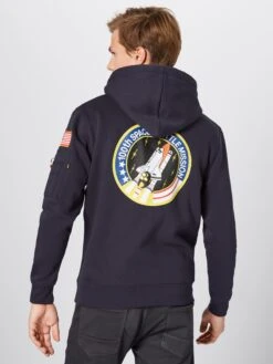 Alpha Industries Hoodies Sweatshirt Heren Blauw / Donkerblauw -kledingwinkel 19d11645ea40811faa5480858404f98a