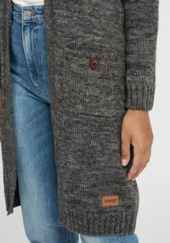 OXMO Vesten Gebreid Vest Dames Grijs / Donkergrijs -kledingwinkel 20efbb491162be0f732aca76e23e9677