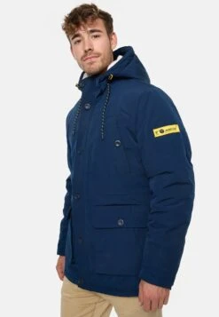 Indicode Jeans Winterjassen Winterjas West Heren Navy -kledingwinkel 2187ed2edd1854a20f7e44c7b241beb2