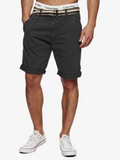 Indicode Jeans Chino Shorts Regular Chino Cuba Heren Basaltgrijs