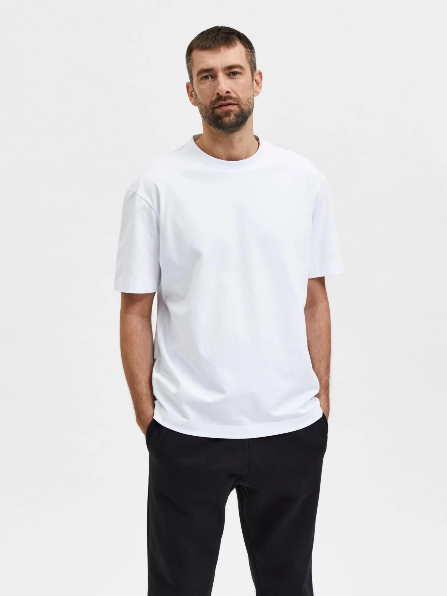 Selected Homme T-shirts Shirt TRUMAN Heren Wit 2 Selected Homme T-shirts Shirt TRUMAN Heren Wit - Afbeelding 2