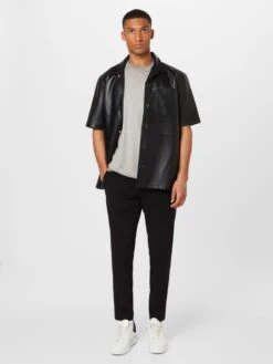 DRYKORN T-shirts Shirt THILO Heren Donkergrijs / Grijs Gemêleerd -kledingwinkel 2afd2702b7839c416fd41c8d27521e1e