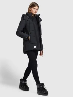 Khujo Winterjassen Winterjas Eunice Dames Zwart -kledingwinkel 2b67448430a9cd9d59d6ba3e6058d4ba