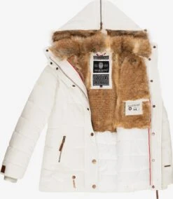 Marikoo Winterjassen Winterjas Nekoo Dames Wit -kledingwinkel 2c9be34cd1c2345e9f9d8eae732c39f0