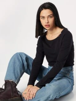 Ragwear Longsleeves Shirt Florah Dames Zwart -kledingwinkel 393154ff71792a647528e068549c351c