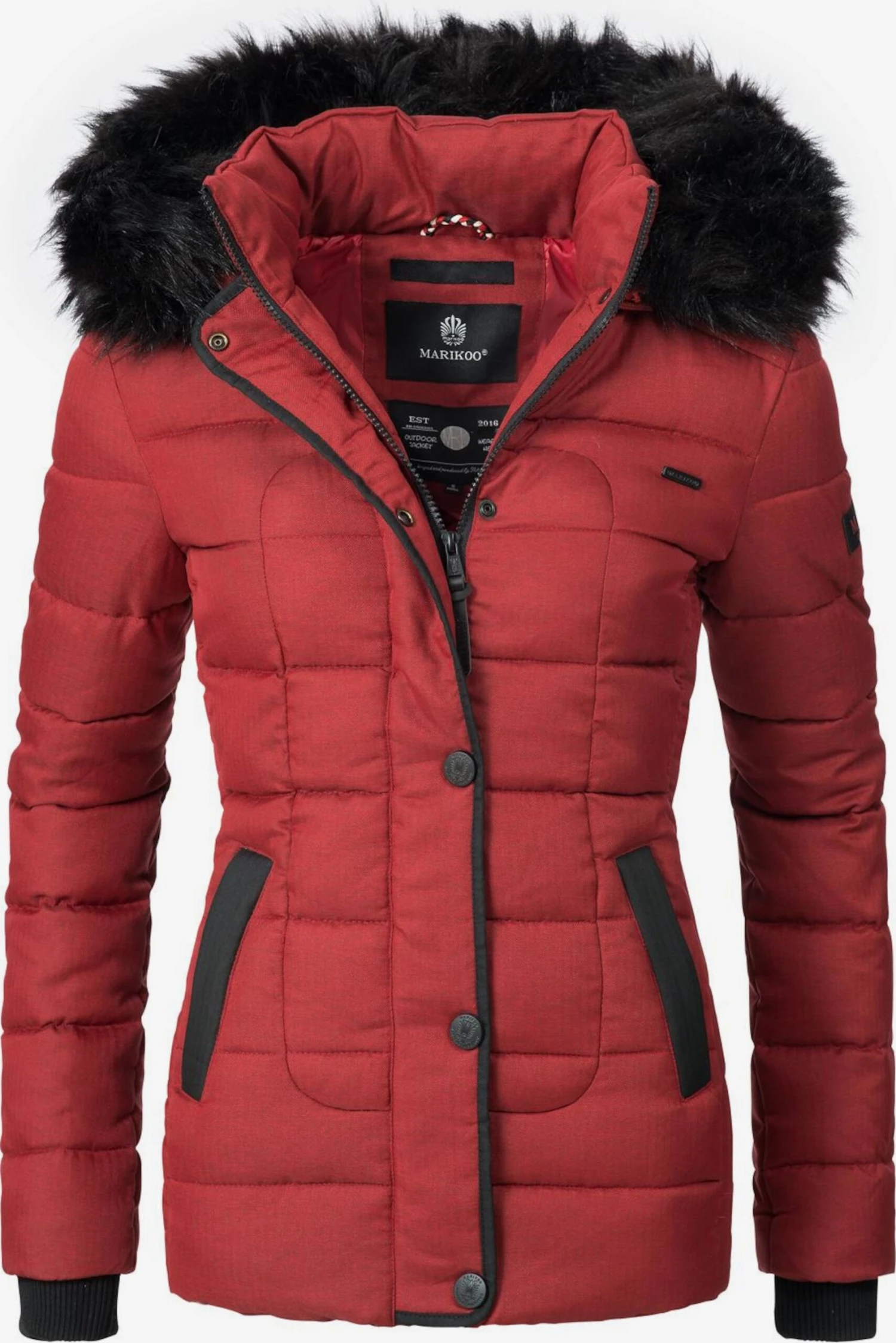 Marikoo Winterjassen Winterjas Unique Dames Rood 1 Marikoo Winterjassen Winterjas Unique Dames Rood