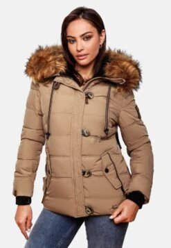 Navahoo Winterjassen Winterjas Zoja Dames Taupe -kledingwinkel 3e0391309b5dc1cd1aa198bf0db9e9b0