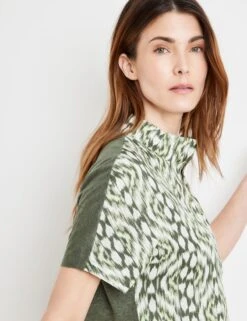 Gerry Weber Blouses Met Korte Mouw Blouse Dames Olijfgroen / Lichtgroen -kledingwinkel 3fc815a095f4f07717b1af80dc1763e2