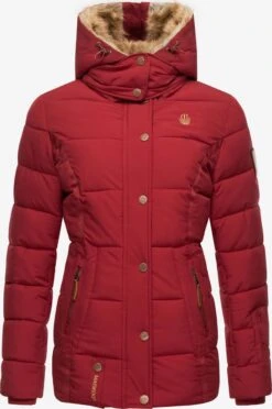 Marikoo Winterjassen Winterjas Nekoo Dames Rood -kledingwinkel 43567be17aff3dbebb1d6e617bbd79a8