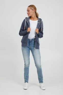 OXMO Sweatvesten Sweatvest ULLA Dames Donkerblauw -kledingwinkel 4762bee6a744ceeb908350a6ed7c6b8a