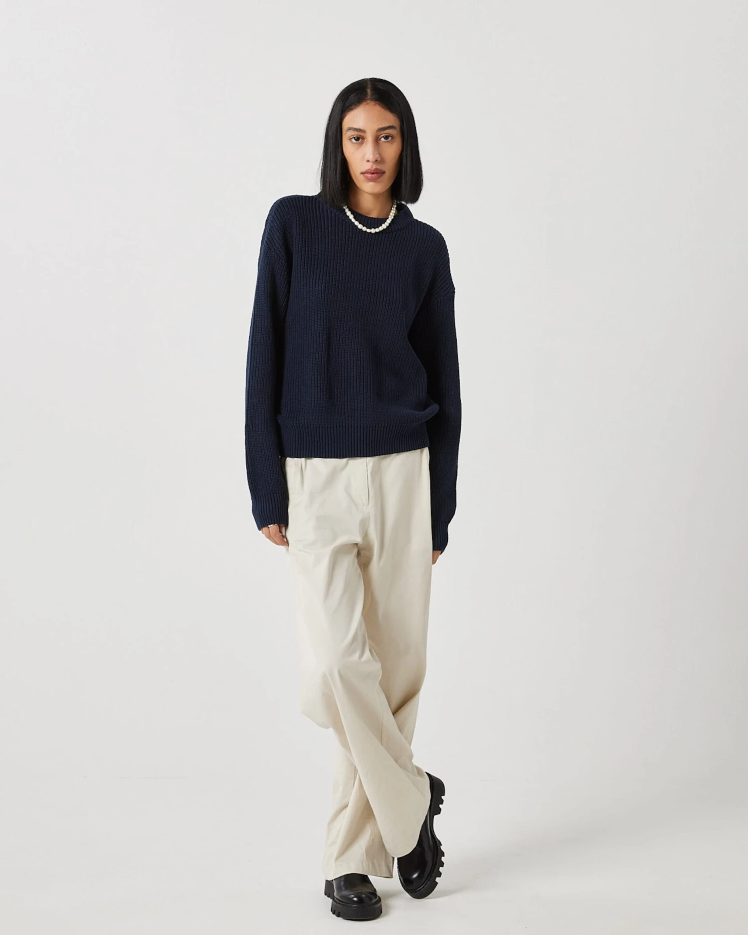 Minimum Basic Truien Trui Mikala Dames Navy 5 Minimum Basic Truien Trui Mikala Dames Navy - Afbeelding 5