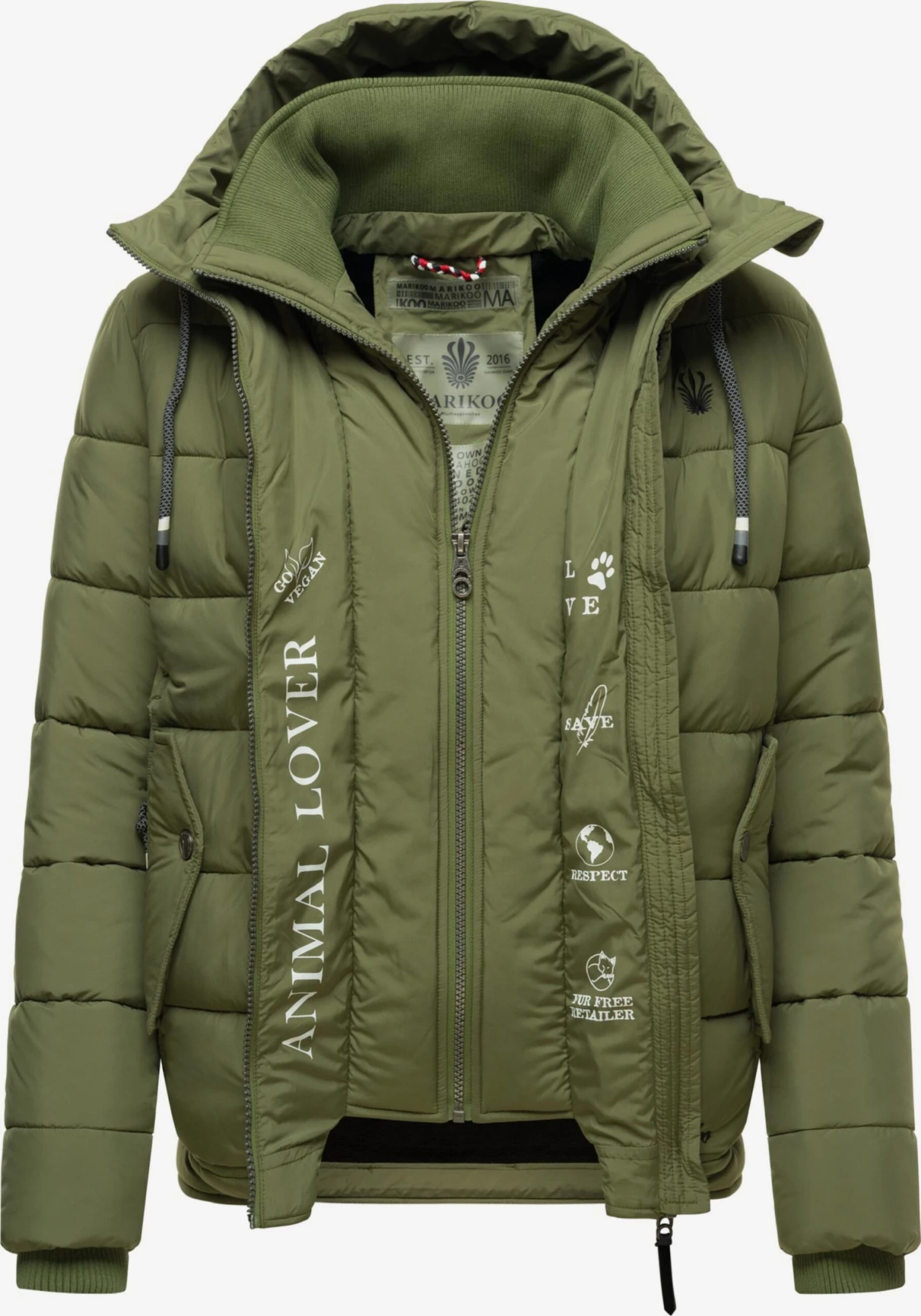 Marikoo Winterjassen Winterjas Taisaa Dames Olijfgroen 5 Marikoo Winterjassen Winterjas Taisaa Dames Olijfgroen - Afbeelding 5