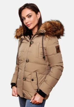 Navahoo Winterjassen Winterjas Zoja Dames Taupe -kledingwinkel 4cad5ac0950677870dadbbd087e8f7d8