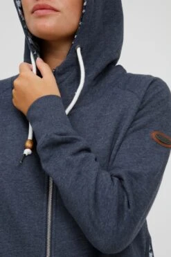 OXMO Sweatvesten Sweatvest ULLA Dames Donkerblauw -kledingwinkel 4ce3024201903b86308627a327b0da9a