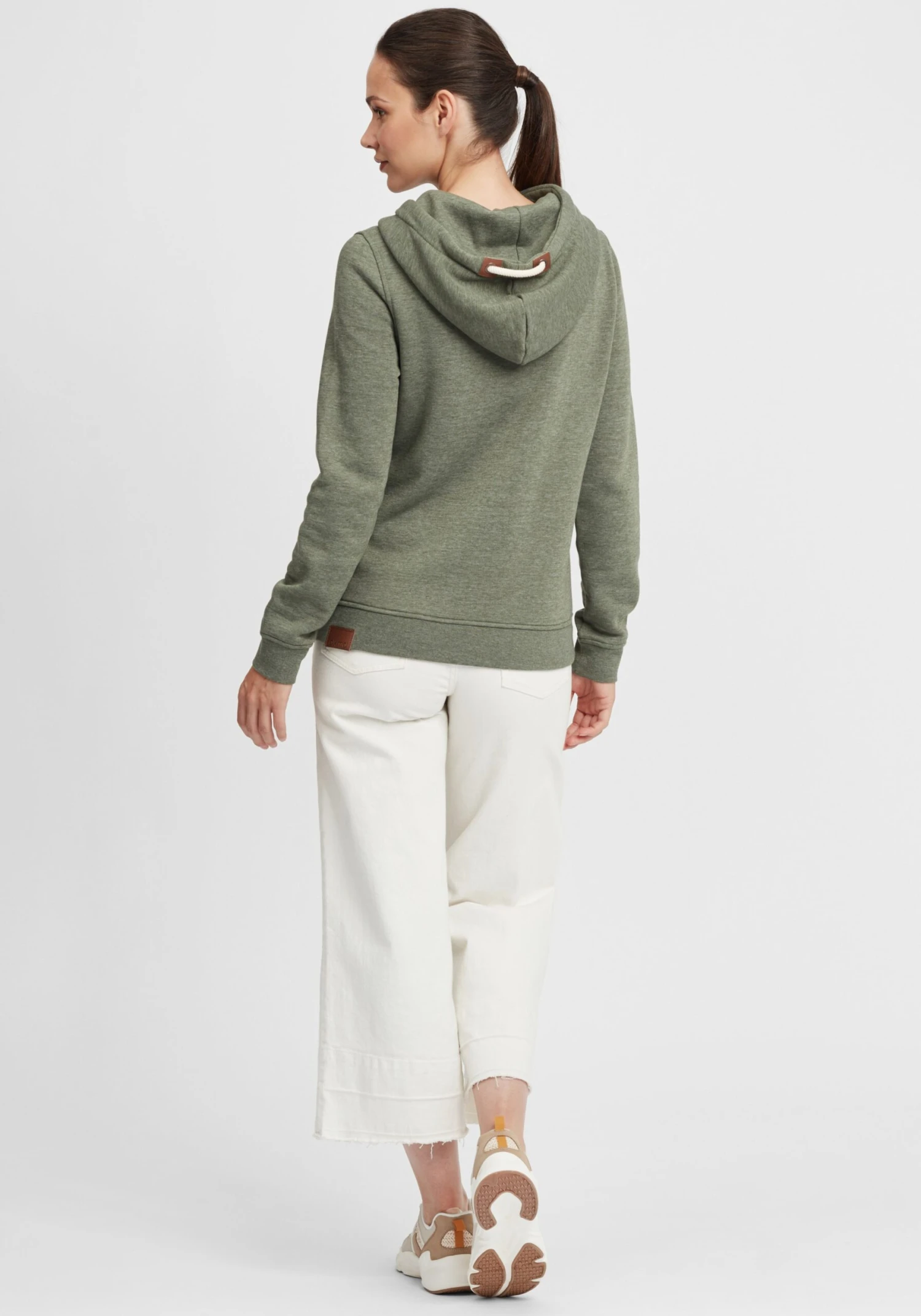 OXMO Hoodies Sweatshirt Vicky Dames Groen / Kaki 4 OXMO Hoodies Sweatshirt Vicky Dames Groen / Kaki - Afbeelding 4