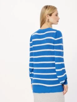 B.young Fijngebreide Truien Trui MILJA Dames Blauw -kledingwinkel 4ff9d1831319a259a058276edb804133