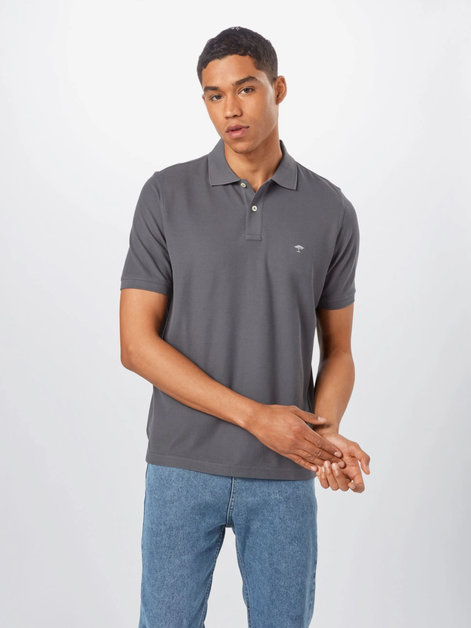 FYNCH-HATTON Polos Shirt Heren Basaltgrijs 3 FYNCH-HATTON Polos Shirt Heren Basaltgrijs - Afbeelding 3