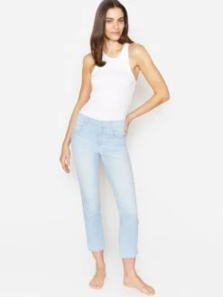 Angels Jeans Slimfit Jeans Cici Crop Slit Dames Lichtblauw -kledingwinkel 5a74fcb9f082433d3613e8e562068e7d