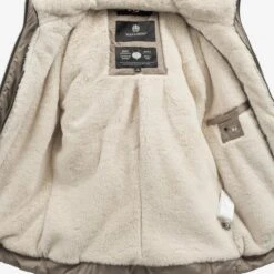 Navahoo Winterjassen Winterjas Megan Dames Beige -kledingwinkel 5ac9c09a40aab983fa831892936df56e