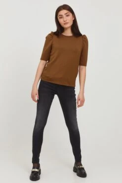 B.young T-shirts Shirt BYPUSTI Dames Bruin -kledingwinkel 5e703736201ca73d5b1cd12b9170cabb