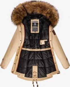 Marikoo Parkas Winterparka La Viva Dames Beige -kledingwinkel 66345864c19d1e8feef8e14d1e24c817