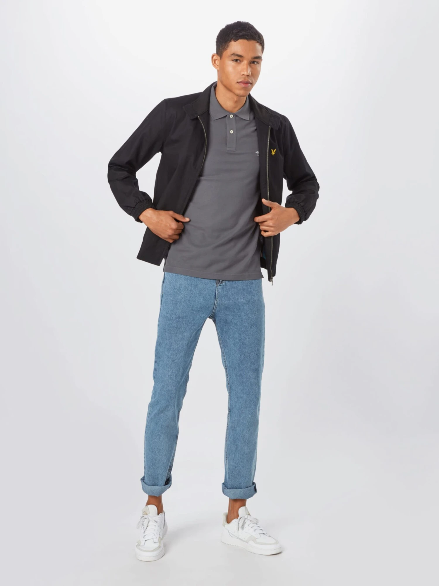 FYNCH-HATTON Polos Shirt Heren Basaltgrijs 5 FYNCH-HATTON Polos Shirt Heren Basaltgrijs - Afbeelding 5