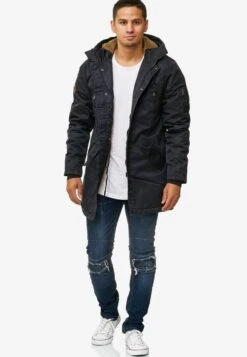 Indicode Jeans Parkas Winterparka Bardsley Heren Navy -kledingwinkel 68f9385c32016203e0d64fca91885b56