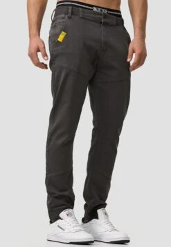 Indicode Jeans Pantalons Tapered Broek Zannes Heren Grijs -kledingwinkel 6aea61894d5a9b2e35262eb376e94b1a