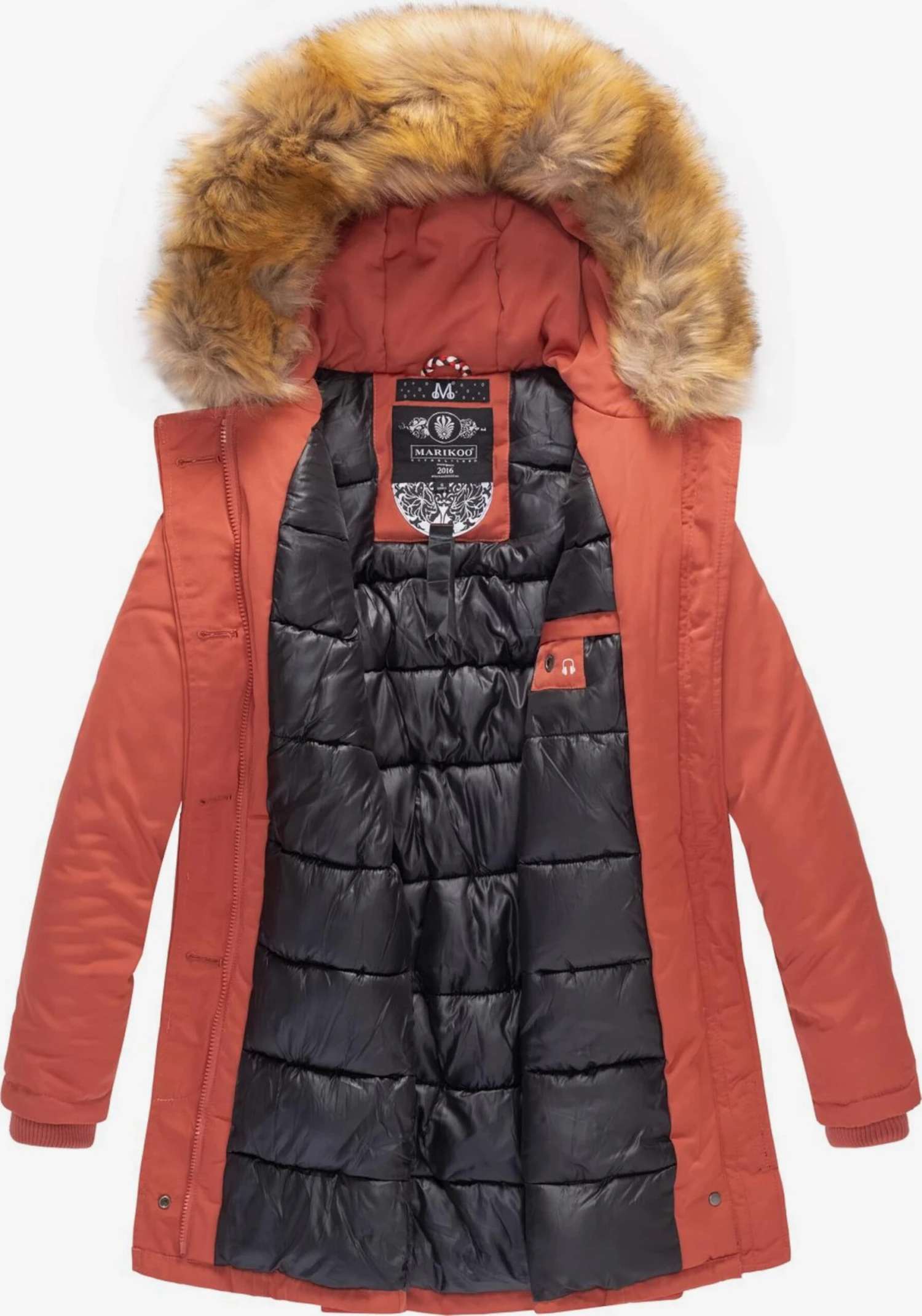 Marikoo Parkas Winterparka Karmaa Dames Zalm Roze 5 Marikoo Parkas Winterparka Karmaa Dames Zalm Roze - Afbeelding 5