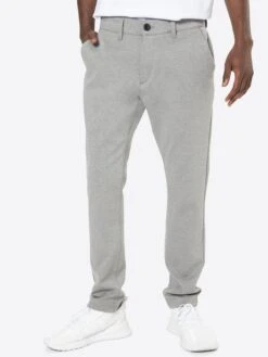 Denim Project Chinos Slimfit Chino Ponte Roma Heren Grijs Gemêleerd -kledingwinkel 6df682a0da8faec35d43687ed589398b