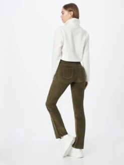 ONLY Ribbroeken Flared Broek Mary Dames Olijfgroen -kledingwinkel 716515824e2c6041a55fe793106b69d4