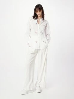 MOSS COPENHAGEN Overhemden Blouse Elvyne Dames Wit -kledingwinkel 76568a9b00c2f0fc4c308a0144fe09ac