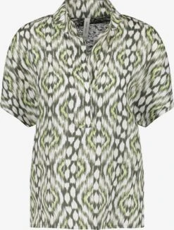 Gerry Weber Blouses Met Korte Mouw Blouse Dames Olijfgroen / Lichtgroen