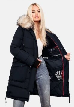 Marikoo Wintermantels Wintermantel Chaskaa Dames Navy -kledingwinkel 79a4653fb43ded0476db9b2860d737ef