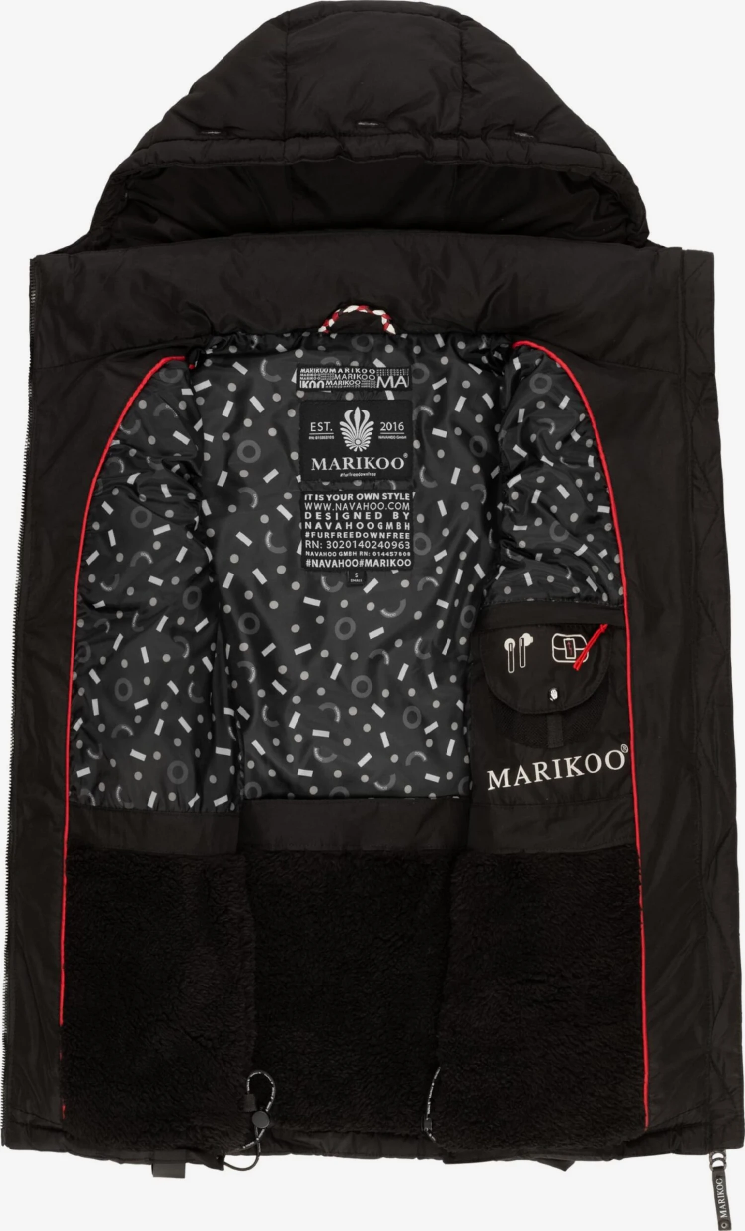 Marikoo Bodywarmers Bodywarmer Eisflöckchen Dames Zwart 5 Marikoo Bodywarmers Bodywarmer Eisflöckchen Dames Zwart - Afbeelding 5