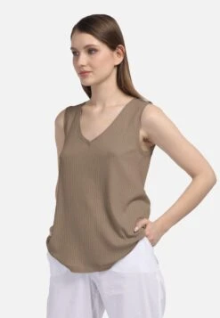 HELMIDGE Mouwloze Shirts Top Dames Beige -kledingwinkel 820140c73afda217c1ee0764b2e14dfa