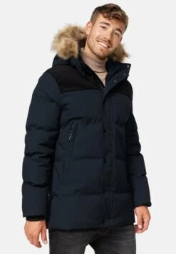 Indicode Jeans Parkas Winterparka Hexyl Heren Zwart -kledingwinkel 8a491adf8f91a87f56370a5faf96c341