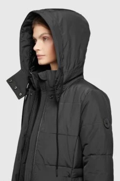 Khujo Wintermantels Wintermantel Cliv Dames Zwart -kledingwinkel 8b39a0852b9989a5a880192b042b362a