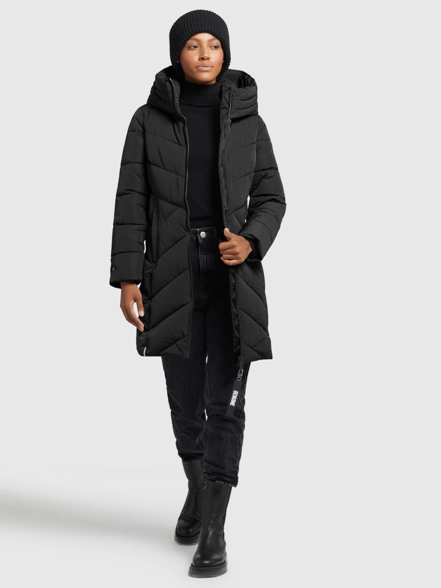 Khujo Wintermantels Wintermantel Formin Dames Zwart 3 Khujo Wintermantels Wintermantel Formin Dames Zwart - Afbeelding 3